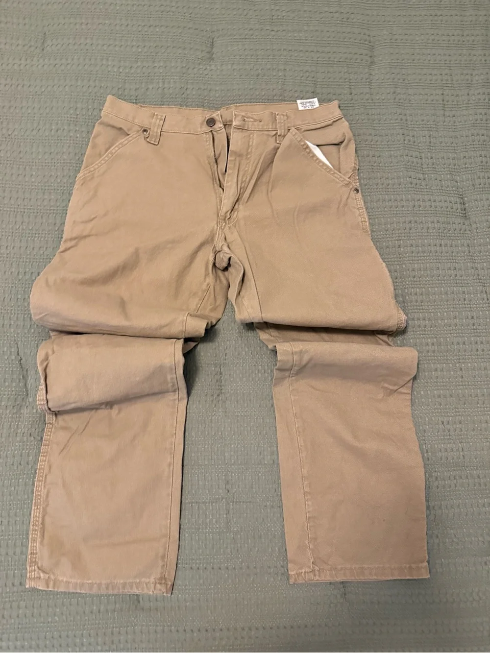 Wrangler Men's Tan Work Pants - Classic Utility Fit